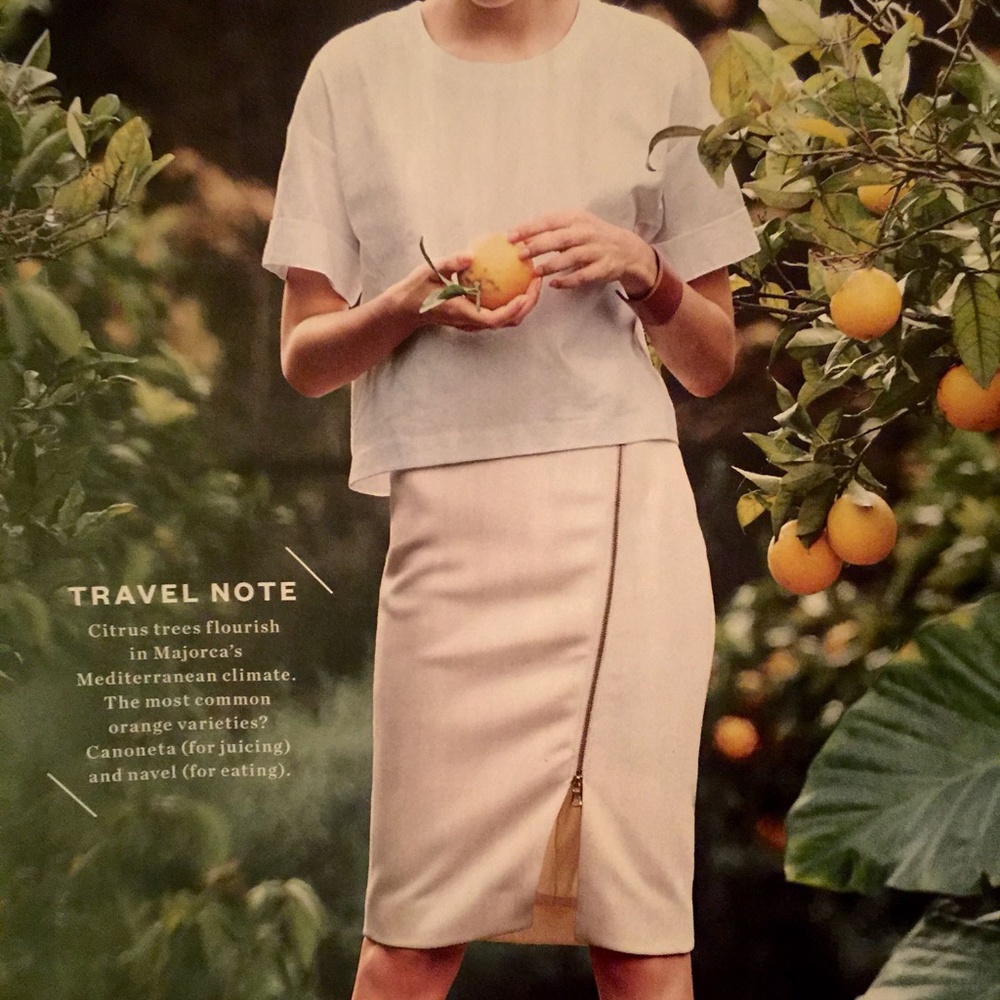 J. Crew Asymmetrical Zip Pencil Skirt Ivory size 0